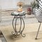 Costway Mosaic Outdoor Round End Table with Weather Resistant Ceramic Tile Tabletop